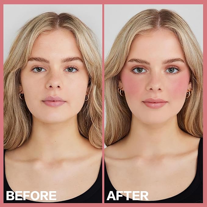 2Pcs Cream Blush Makeup Stick,Monochromatic Multi-Stick Face Blush for Cheek,Lip and Eye,Matte and Dewy Finish for Long Wearing,Easy Application.BLISS