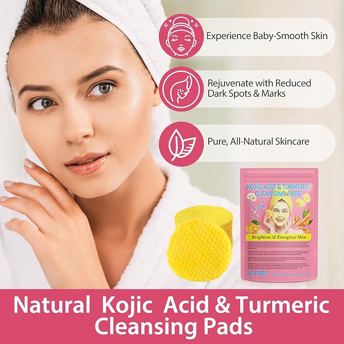 Turmeric kojic acid cleansing pads,turmeric