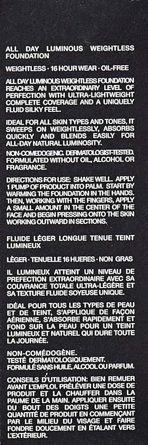 NARS All Day Luminous Weightless Foundation, No. 1 1 Ounce