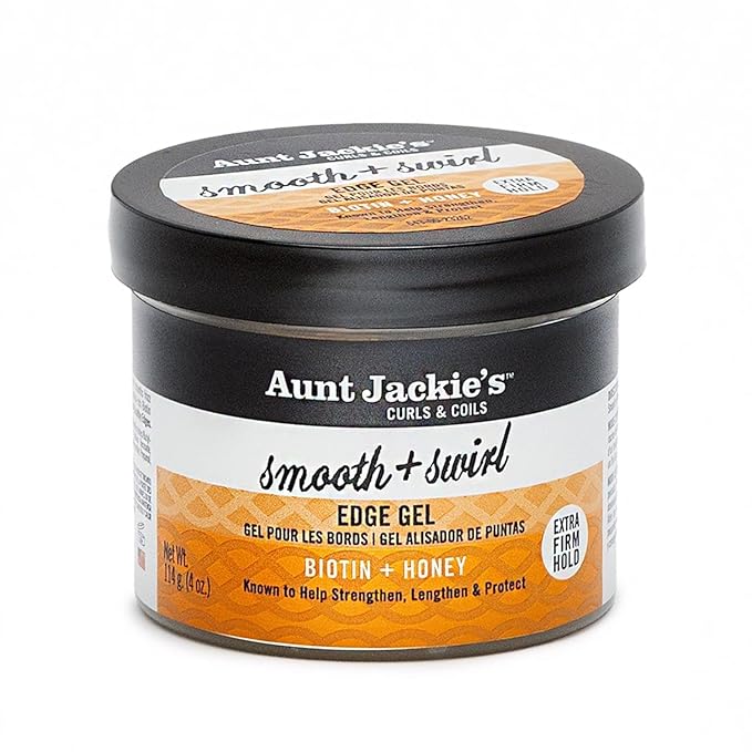 Aunt Jackie's Award-Winning Braid + Twist Collection Smooth + Swirl Edge Gel with Extra Firm Hold, 4oz