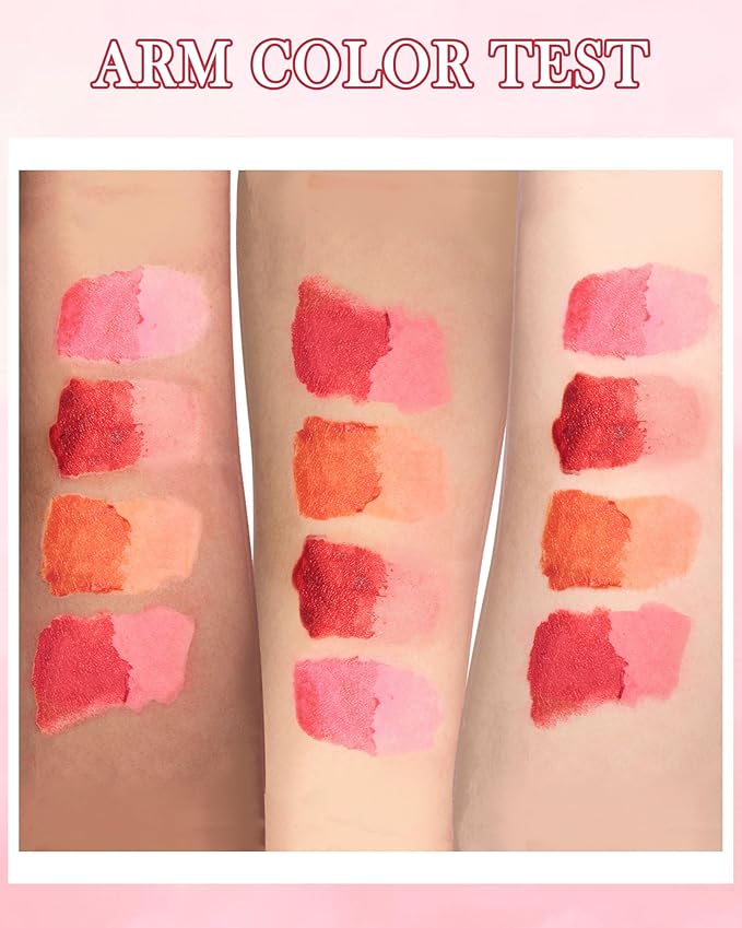 Peel Off Lip Liner Stain Set-4Pcs Matte Lip Stain,Long