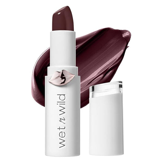 wet n wild Mega Last High-Shine Lipstick Lip Color, Infused with Seed Oils For a Nourishing High-Shine, Buildable & Blendable Creamy Color, Cruelty-Free & Vegan - Sangria Time
