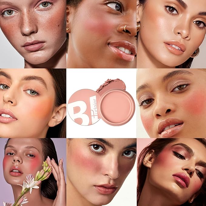 Matte Cream Blush, 9 Colors Lightweight, Long Lasting, Cheeks (04)