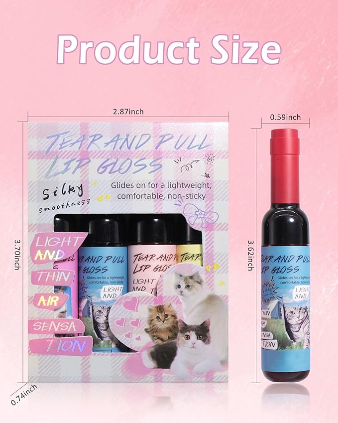 Peel Off Lip Liner Stain Set-4Pcs Matte Lip Stain,Long