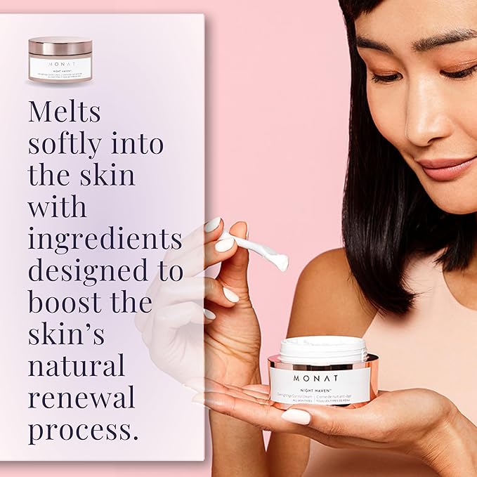 Monat Night Heaven Crème – Intensive Hydrating Moisturizer for Face – Nighttime Repair Cream for Plump & Youthful Skin – Anti Aging Night Cream – Natural Night Cream with Shea Butter & Avocado Oil