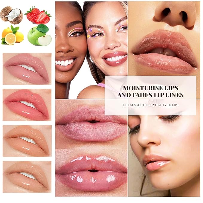 Hydrating Lip Glow Oil Plumping Lip Tint Fruit Hydrating