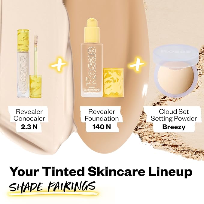 Kosas Revealer Concealer - Medium Coverage Makeup with 2.3 N)