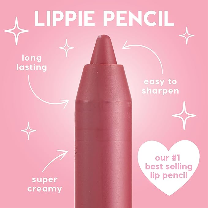 ColourPop Lippie Lip Pencil - High-Pigment, Long-Lasting & Sharpenable Lip Liner with High-Impact Color - Vegan, Cream Formula with Precise Application - On Ice (0.35 oz)