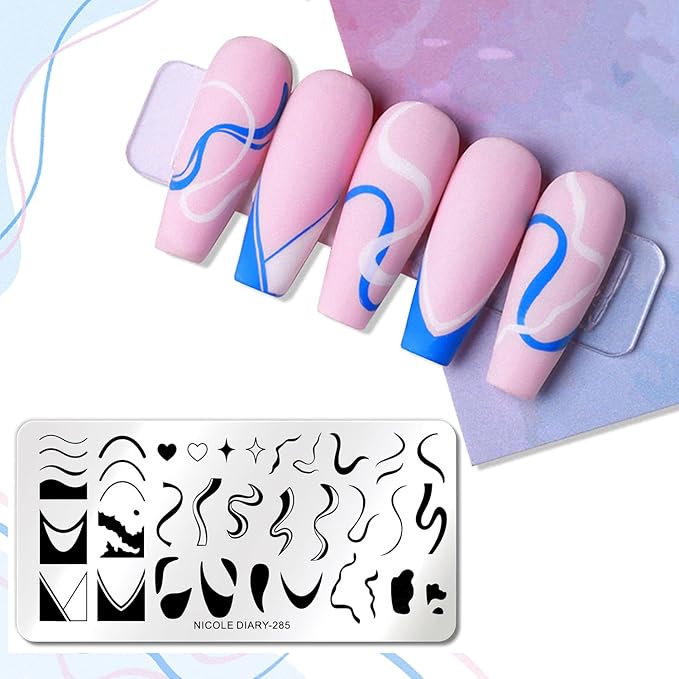 1 pcs french nail stamping