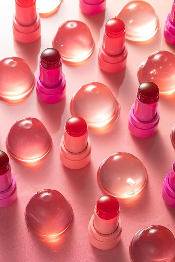 Milk Jelly Blush, Moisturizing, Milk Cooling Water Jelly Tint Sheer Lip & Cheek Stain Makeup Jelly Blush Stick.(Berry)