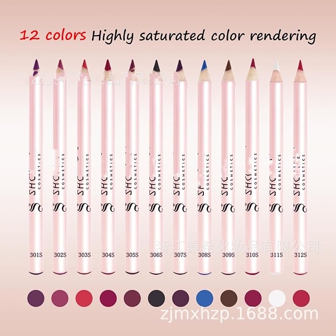 MAEPEOR Matte Lip Liner 12 PCS Nude Brown Highly