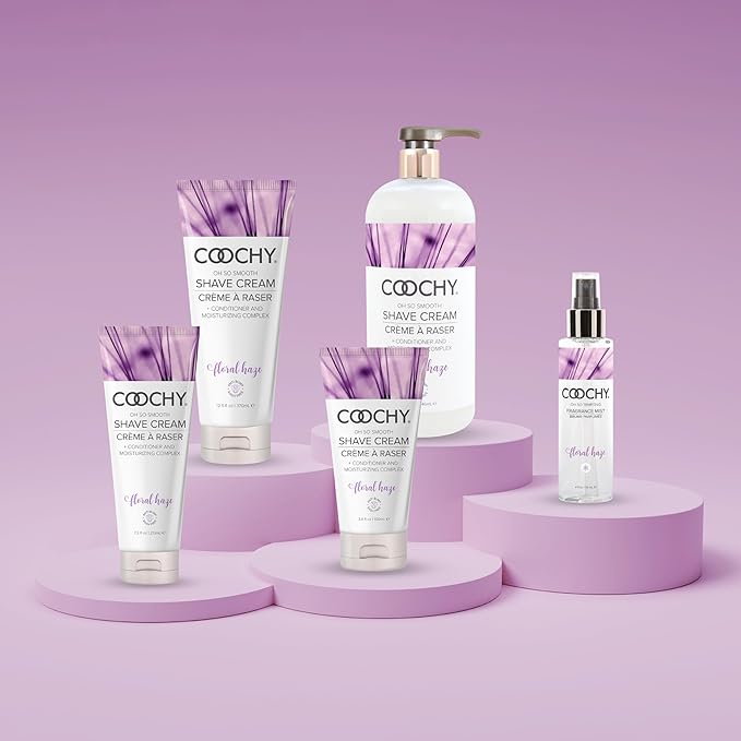 Coochy Intimate Shaving Cream | Shave Conditioner & Moisturizer for Face & Body | Ideal for Sensitive Skin Care, Anti-Bump | Floral Haze, 3.4 oz