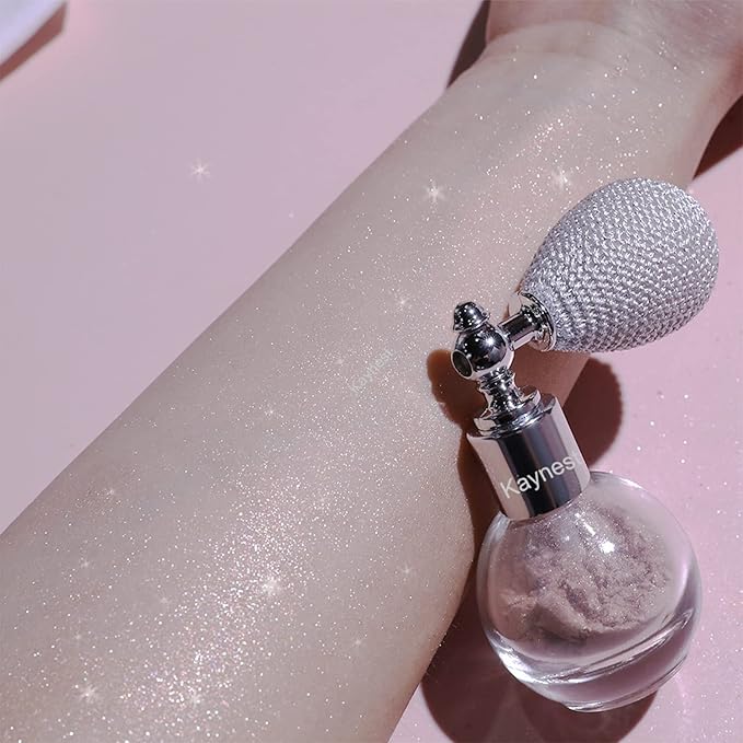 Highlighter Powder Spray, Longwear Glitter Spray for Body,