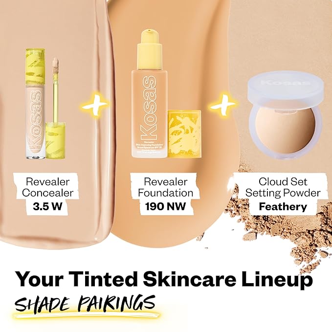 Kosas Revealer Concealer - Medium Coverage Makeup with 3.5 W)