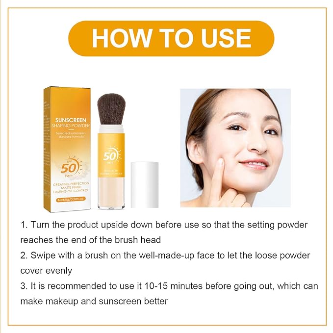 Mineral Sunscreen Setting Powder, Mineral Brush Powder, SPF All Skin