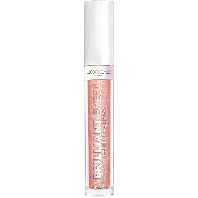 L'Oreal Paris Brilliant Eyes Shimmer Liquid Eye Shadow, Longwearing Lasting Shimmer, Crease Resistant, Flake-Proof, Precision Applicator, Quick Dry, Non-Greasy, Meteor Shower, 0.1 oz.