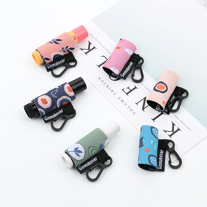 6 Pack Compact Clip-On Chapstick Holder Whale)