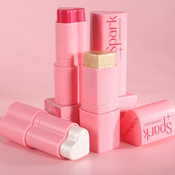 Heart Blush Stick, Matte Rouge Stick, Cheek Contour (07#, 0.) 21 OZ