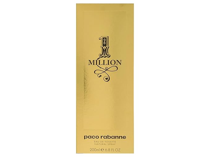 Paco Rabanne 1 Million Fragrance For Men - Fresh And Spicy Notes Of Amber, Leather Tangerine Adds A Touch Irresistible Seduction Ideal With Rebellious Charm Edt Spray 6.8 Oz