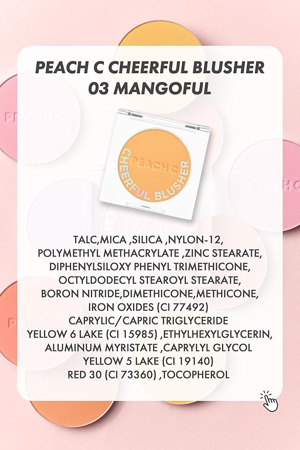 Cheerful Blusher | Yellow Orange Blush for Cheeks (03 Mangoful) 14 Oz