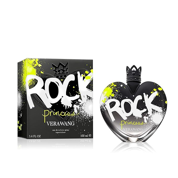 Vera Wang Rock Princess Eau de Toilette 3.4 fl oz (Pack of 1), Notes of Peach, Jasmine, and Vanilla, Women's Fragrance, Long Lasting, Everyday Fragrance, Travel Size