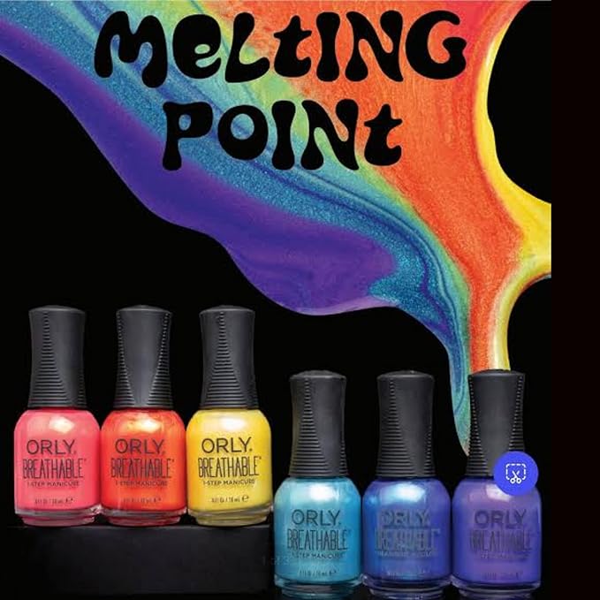Orly Melting Point Turquoise Vlue Shimmer Nail Polish | Long-Wearing, Full Coverage Formula with Gripper Cap | Vegan & Cruelty-Free (Having A Smeltdown)