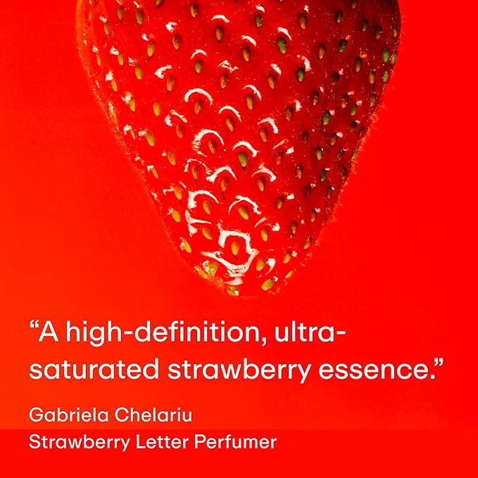 PHLUR Strawberry Letter Eau de Parfum - Travel Size Perfume Spray for Women & Men - Strawberry Gourmand Fine Fragrance (9.5mL)