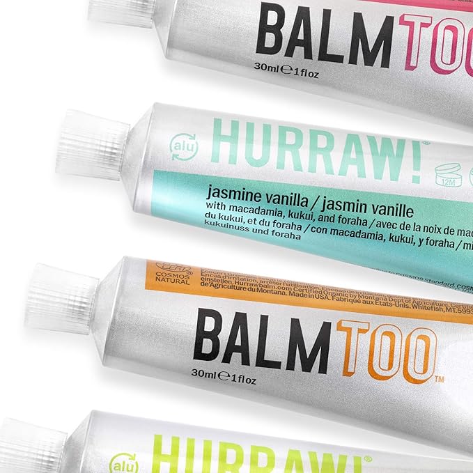 Hurraw! Balmtoo Squeezable Balm, Lemon Balm Organic.