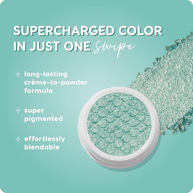 ColourPop Super Shock Shadow - High-Pigment, Crème-Powder Eye Makeup - Single Glitter Eyeshadow with Zero Fallout and Unique Bouncy Texture - Midtone Mint Eyeshadow - Mint 4 U (0.07 oz)