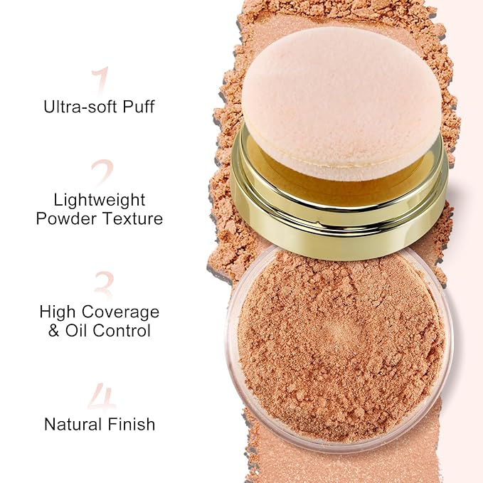 Boobeen Setting Powder, Lightweight Oil Control Loose Setting