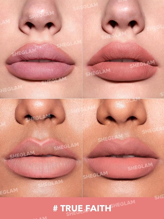 SHEGLAM Lip Liner Creamy Matte Pencil High Pigment Not Easy to Fade Silky Smooth Matte Contour Tint Lip Makeup-True Faith
