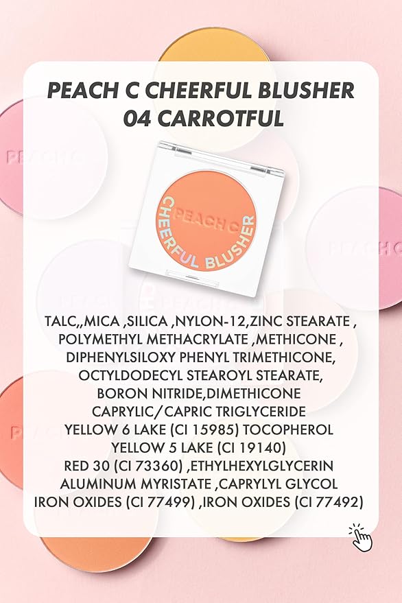 Cheerful Blusher | Real Orange Blush for Cheeks (04 Carrotful) 14 Oz