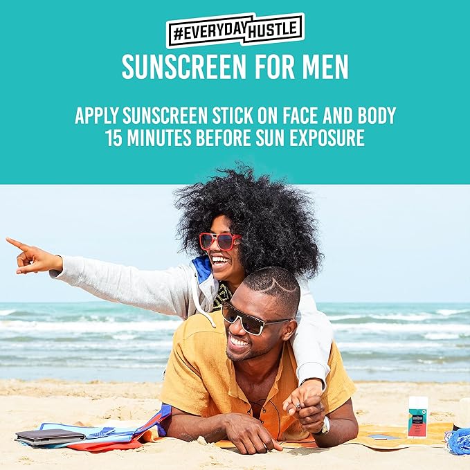 #EverydayHustle Sunscreen Stick For Men, Broad Spectrum SPF 50 Protection for Face and Body, No-Mess Application, 75g