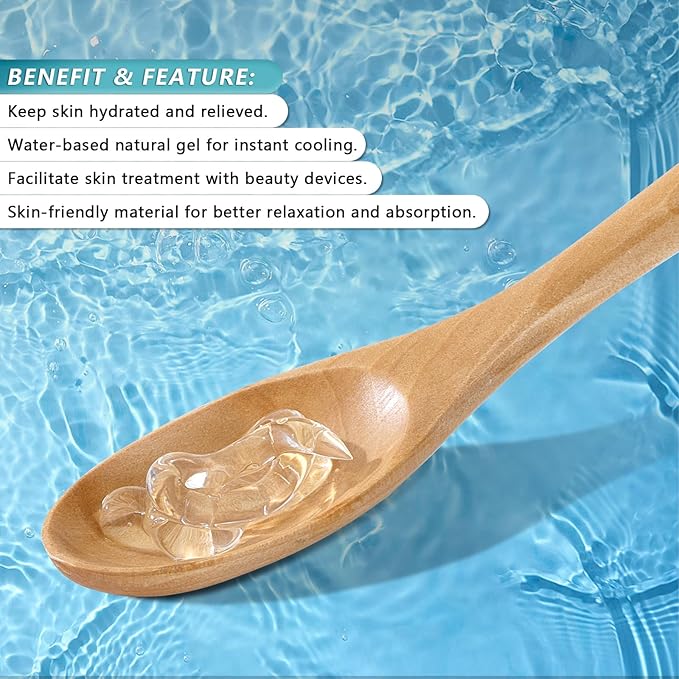 Hydrating Radio Frequency Gel, Facial Conductive Gel for Microcurent for Body Contouring & Skin Tightening Pack of 2