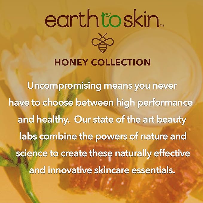Earth To Skin Honey Royal Jelly Eye Cream – Calming & Hydrating Eye Treatment with Glycerin – 0.75 fl oz