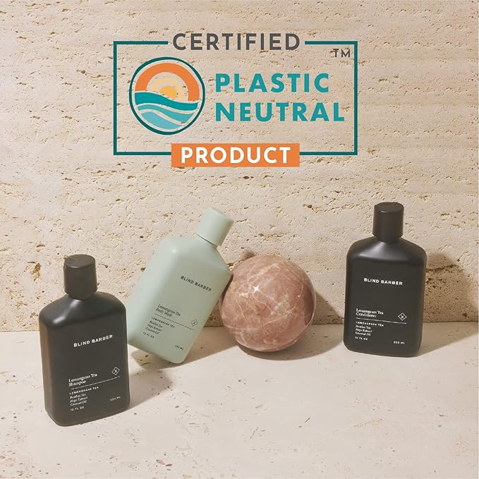 Blind Barber Lemongrass Tea Shower Gel for Men - A Daily Sulfate Free Body Wash for Clean, Hydrated Skin - Refreshing Formula Designed to Remove Build-Up + Debris -32 oz