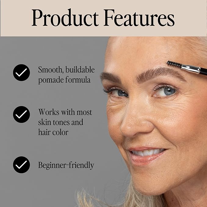 Billion Dollar Brows Universal Eyebrow Pencil – Dual-Ended Design with Precision Tip & Spoolie, Matte Finish, Waterproof, Easy to Use, Vegan & Cruelty-Free for Perfectly Defined Brows