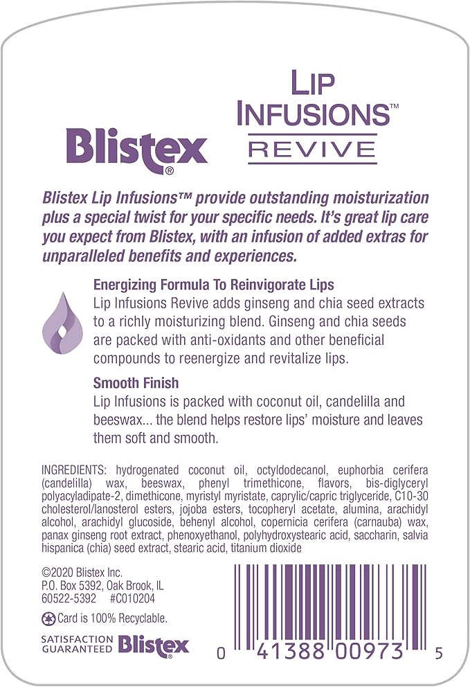 Blistex Lip Infusions Revive Lip Moisturizer 0.13 Ounce