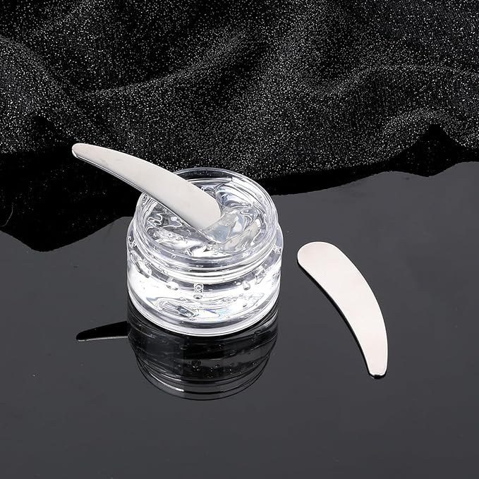 2Pcs Mini Metal Cosmetic Spatulas, Skincare SpatulaMixing
