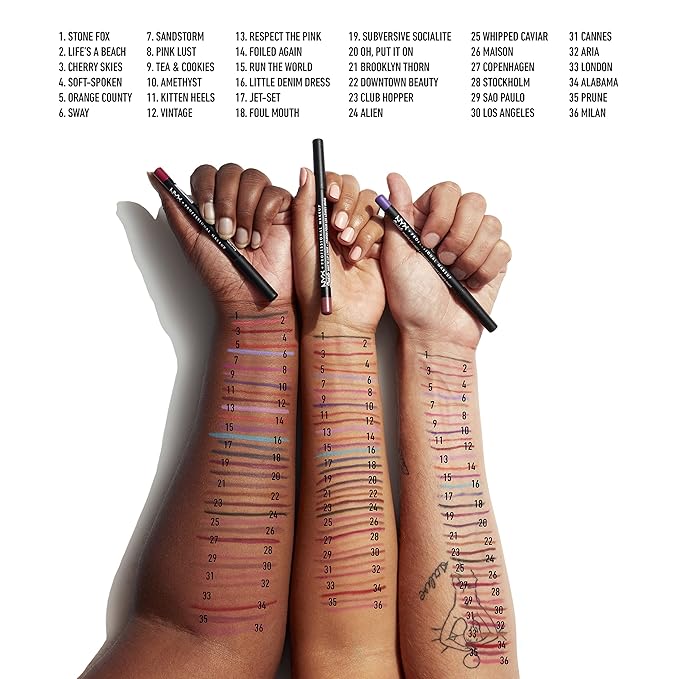 NYX PROFESSIONAL MAKEUP Suede Matte Lip Liner, Vegan Vegan