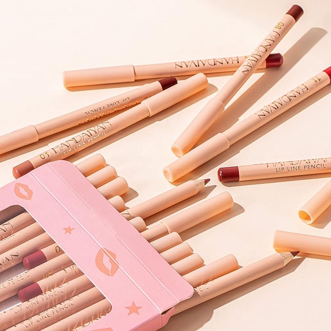 12 Colors Matte Lip Liner Pens Set Long-Lasting Long-Lasting