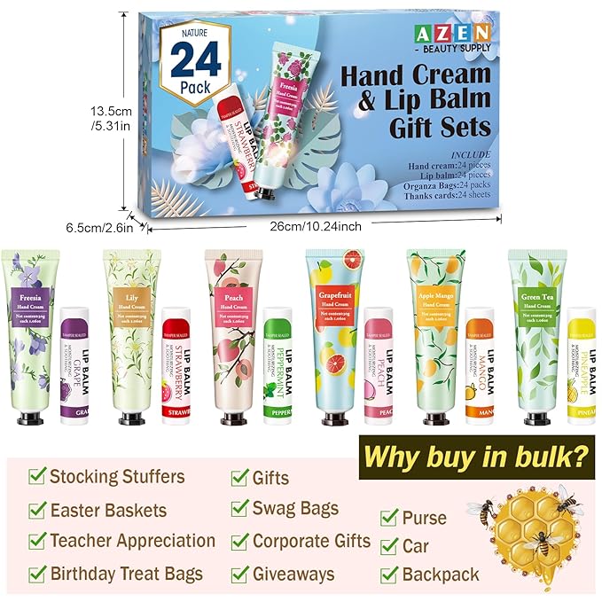 AZEN 24 Sets Hand Cream Bulk Guests