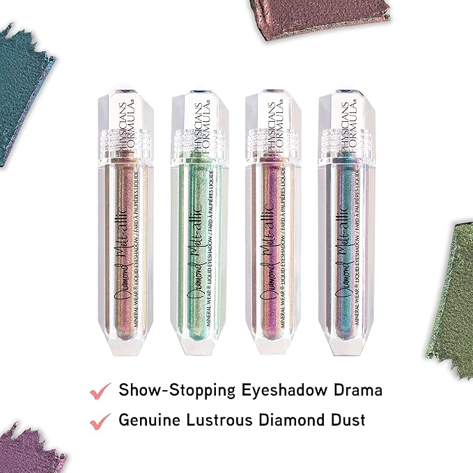 Cream Eyeshadow BY Physicians Formula Mineral Wear Diamond Metallic Eye Makeup Precious Purple
