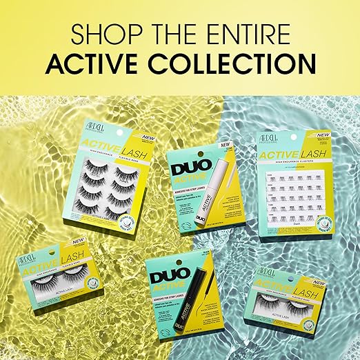 DUO Active Clear Lash Adhesive for Strip Lashes – Long-Lasting, Water-Resistant Eyelash Glue, 0.16 oz, 2 Pack