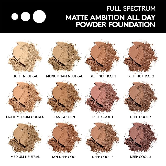 COVERGIRL Matte Ambition, All Day Powder Foundation, Tan-deep