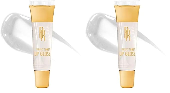 Black Radiance Perfect Tone Lip Gloss, Clear Shine, 0.4 Oz (Pack of 2)