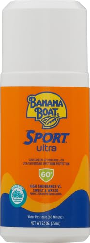 Banana Boat Sport Ultra SPF 60 Roll On Sunscreen, 2.5oz | Sunscreen Roller, Travel Size Sunscreen, Oxybenzone Free Sunscreen, SPF 60 Sunscreen Roll On, Water Resistant Sunscreen, 2.5oz