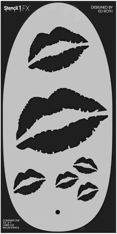 Stencil1FX Kisses Makeup Stencil - Kissing