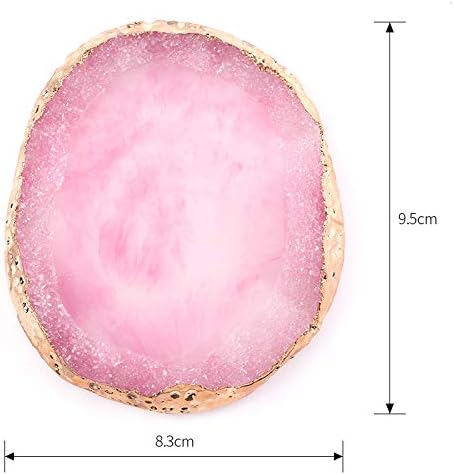 1pc White Golden Edge Resin Nail Art Palettes