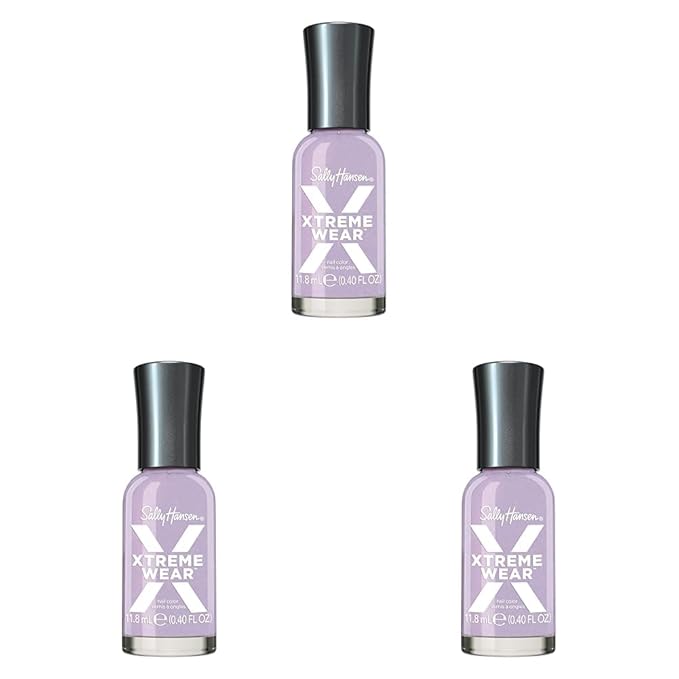 Sally Hansen Xtreme Wear, Lavender Skies, Nail Polish, Doesn't Chip, Beautiful Colors, Long Lasting, Fade Resistant, Easy to Apply, 0.4oz (Pack of 3)